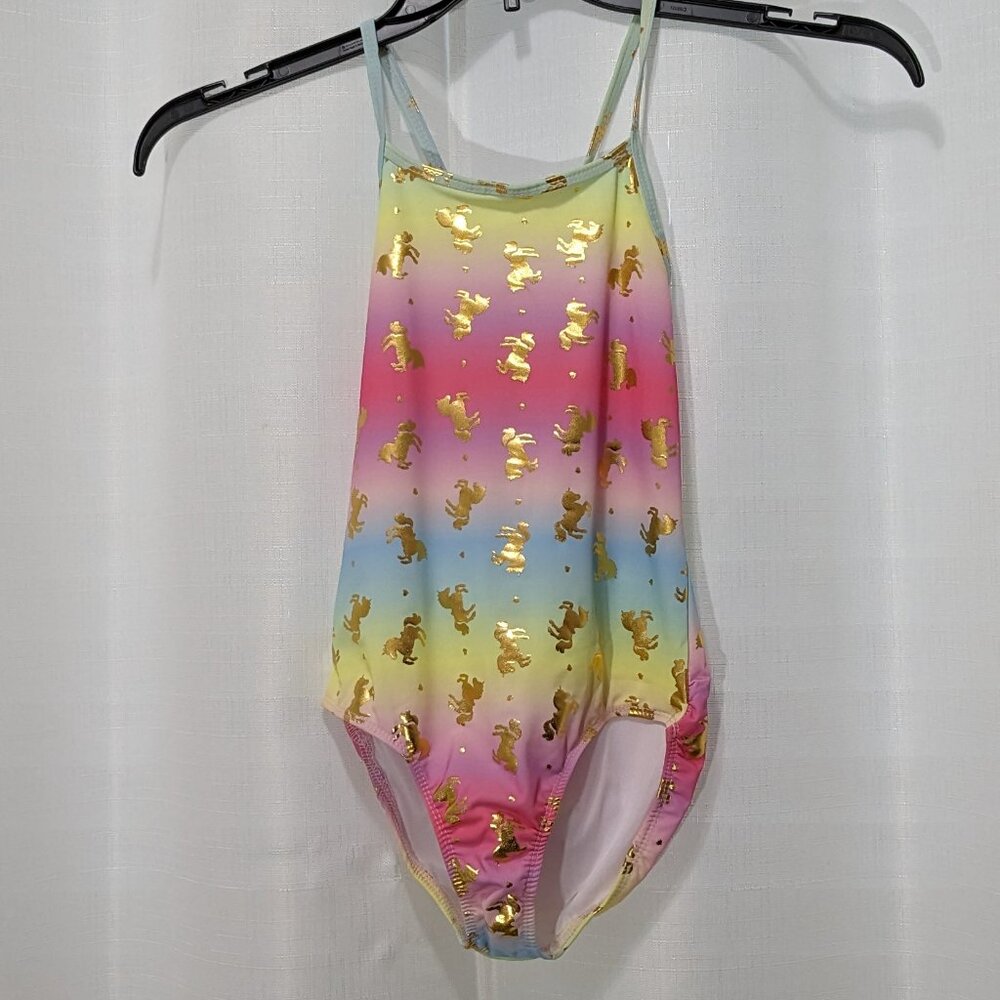 YOUNG HEART Swim One  Piece  Size 10 Multi-Color